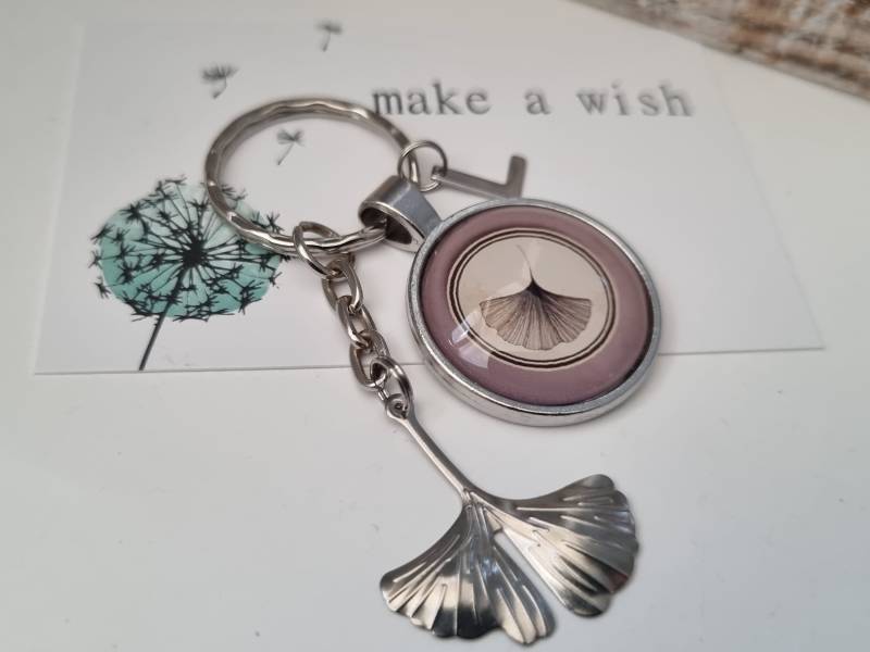 Ginkgo Schlüsselanhänger Personalisierbar/Geschenk Für Frauen Freundin Geschenkset von Schmuckmariechen