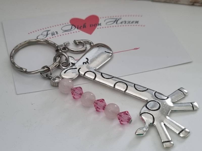 Giraffe Schlüsselanhänger Personalisiert/Geschenk Für Frauen Freundin Geschenkset von Schmuckmariechen