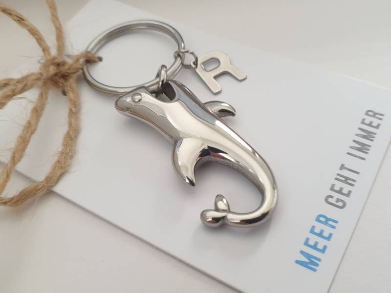 Hai Schlüsselanhänger Personalisiert Edelstahl/Geschenk Für Frauen Männer Geschenkset von Schmuckmariechen