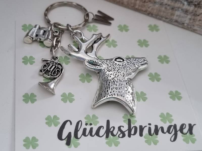 Hirsch Schlüsselanhänger Personalisiert/Geschenk Für Frauen Männer Geschenkset von Schmuckmariechen
