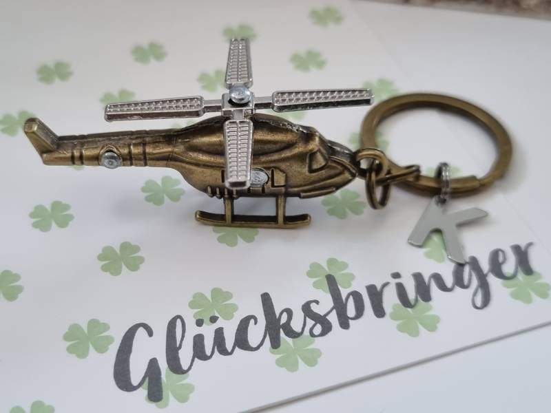 Hubschrauber Schlüsselanhänger Personalisiert/Geschenk Für Frauen Männer Geschenkset von Schmuckmariechen