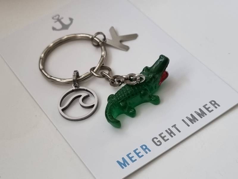 Krokodil Schlüsselanhänger Personalisierbar/Geschenk Für Frauen Männer Geschenkset Krokodil Schlüsselanhänger Personalisierbar/Geschenk Für Frauen Männer Geschenkset von Schmuckmariechen