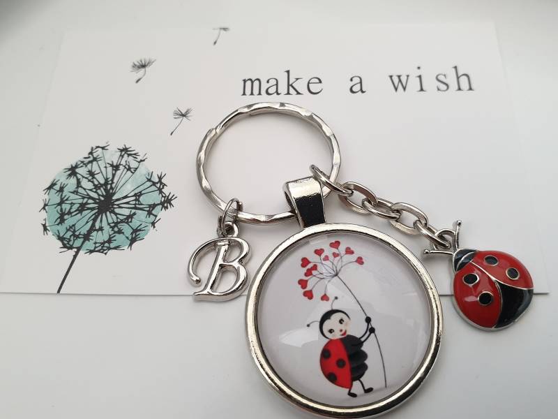 Marienkäfer Schlüsselanhänger Personalisiert/Geschenk Für Frauen Freundin Geschenkset von Schmuckmariechen