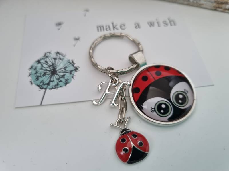 Marienkäfer Schlüsselanhänger Personalisiert/Geschenk Für Frauen Freundin Kinder Geschenkset von Schmuckmariechen