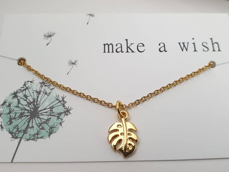 Monstera Blatt Kette/Geschenk Für Frauen Freundin Geschenkset von Schmuckmariechen