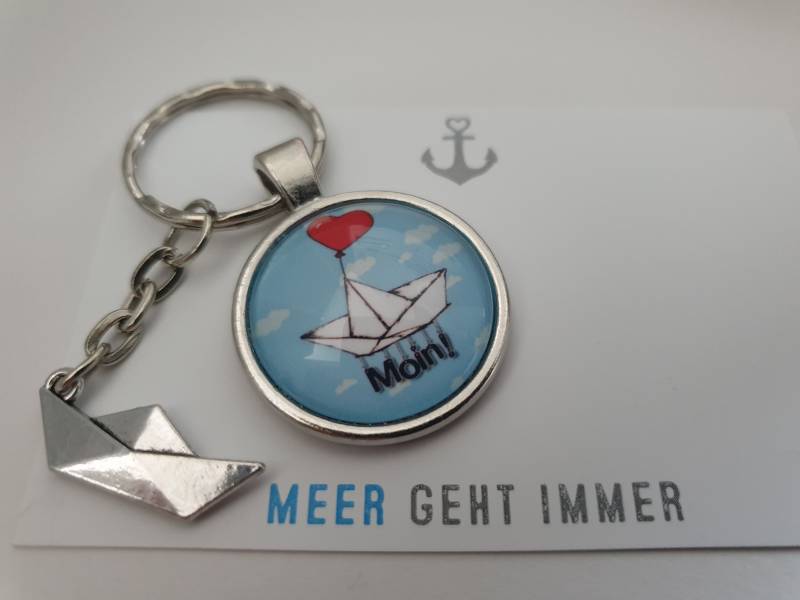 Papierschiffchen Schlüsselanhänger/Geschenk Für Frauen Freundin Geschenkset von Schmuckmariechen