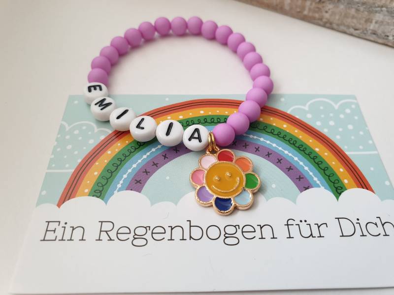 Regenbogen Armband Personalisiert/Geschenk Für Frauen Freundin Kinder Geschenkset von Schmuckmariechen
