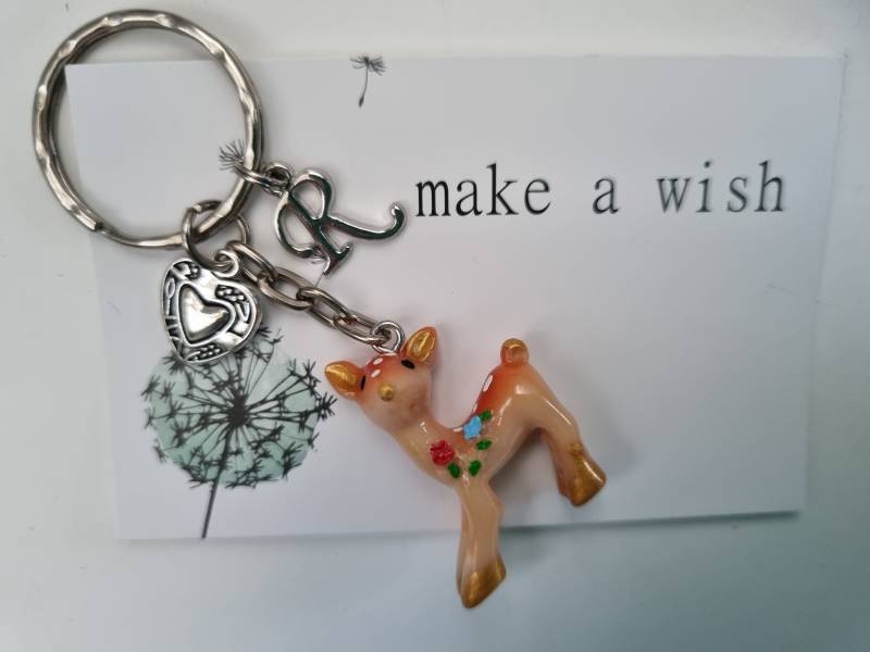 Reh Schlüsselanhänger Personalisiert/Geschenk Für Frauen Freundin Geschenkset von Schmuckmariechen