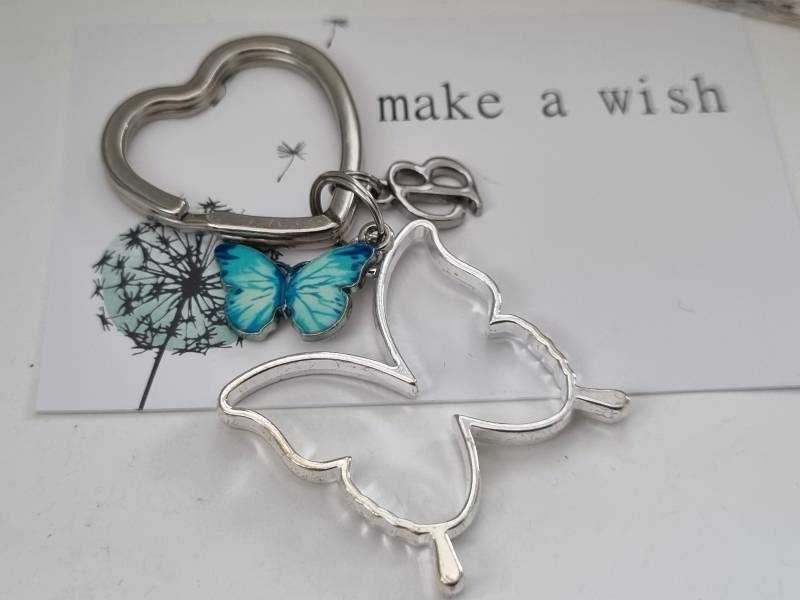 Schmetterlinge Schlüsselanhänger Personalisiert/Farbauswahl Geschenk Für Frauen Freundin Geschenkset von Schmuckmariechen