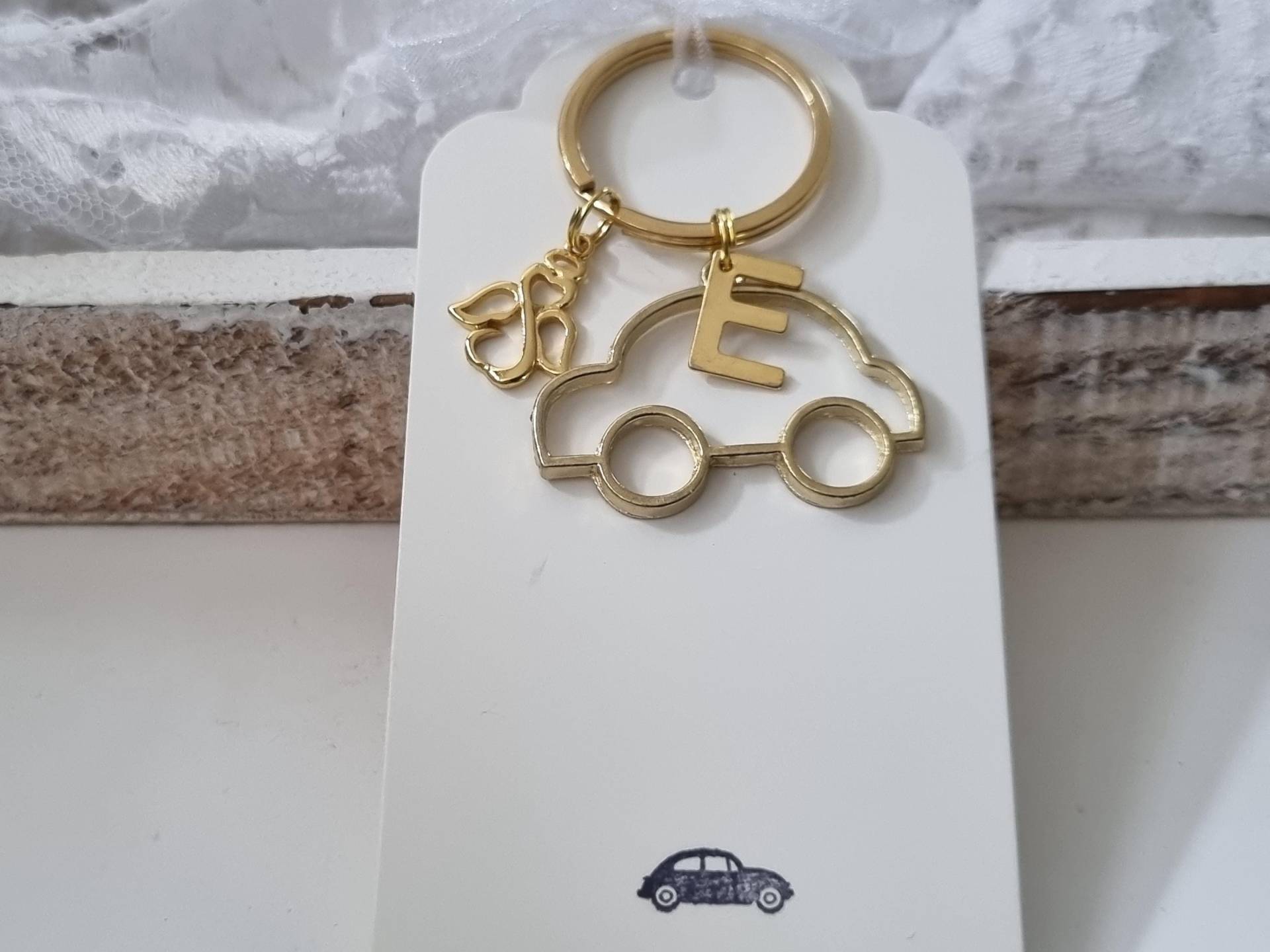 Schutzengel Auto Schlüsselanhänger Personalisiert/Geschenk Für Frauen Freundin Geschenkset von Schmuckmariechen