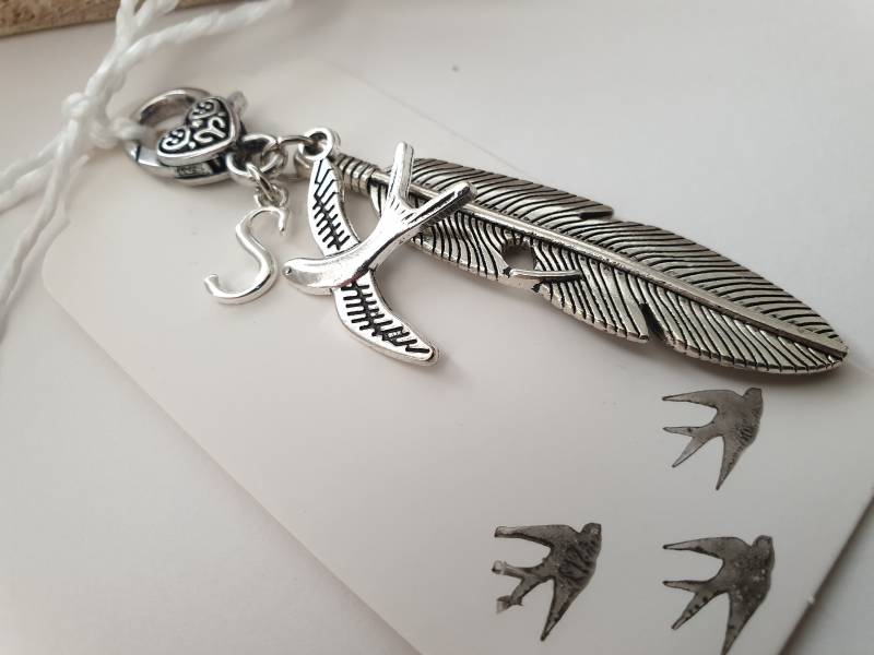 Schwalbe Schlüsselanhänger Personalisiert/Geschenk Für Frauen Freundin Geschenkset von Schmuckmariechen