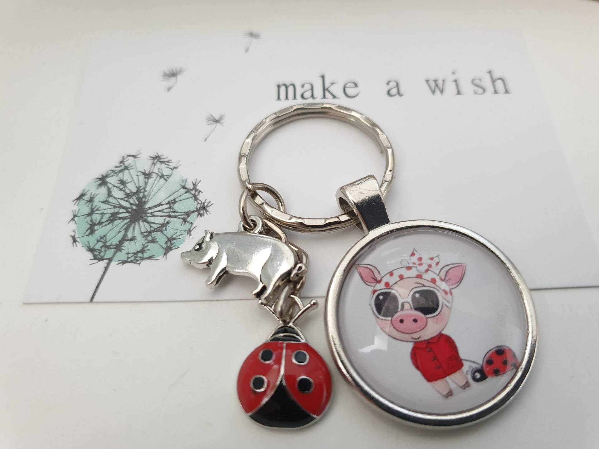 Schwein Schlüsselanhänger/Geschenk Für Frauen Freundin Geschenkset von Schmuckmariechen