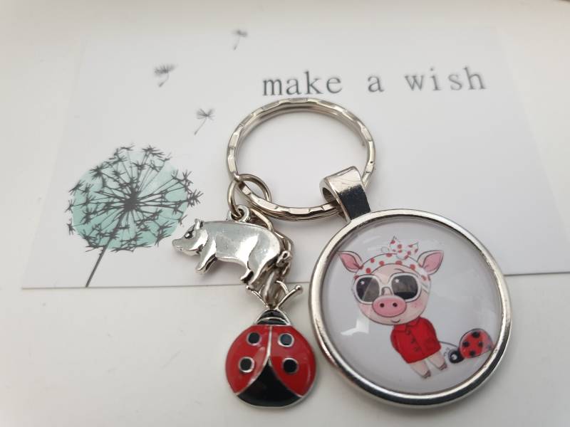 Schwein Schlüsselanhänger/Geschenk Für Frauen Freundin Geschenkset von Schmuckmariechen