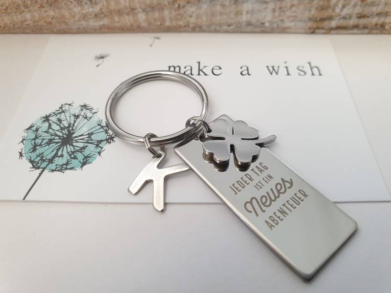 Spruch Schlüsselanhänger Personalisiert/Abenteuer Geschenk Für Frauen Männer Geschenkset von Schmuckmariechen