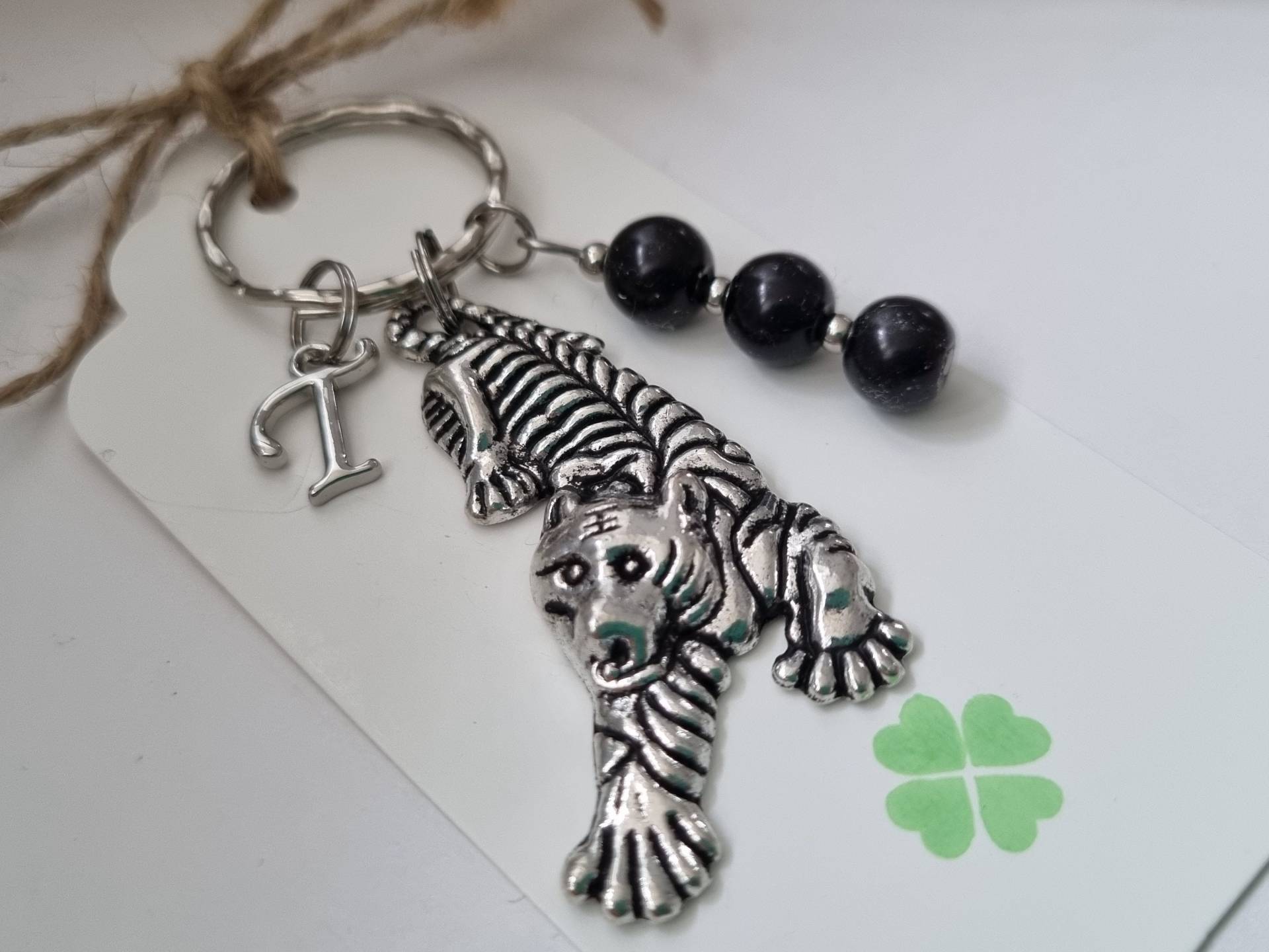 Tiger Schlüsselanhänger Personalisiert/Geschenk Für Frauen Männer Geschenkset von Schmuckmariechen