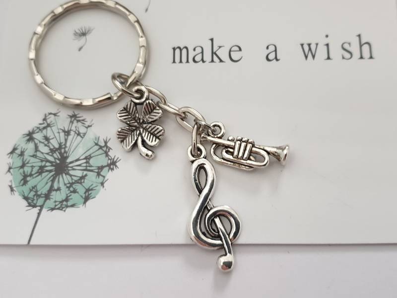 Trompete Schlüsselanhänger/Musik Geschenk Für Frauen Männer Geschenkset von Schmuckmariechen