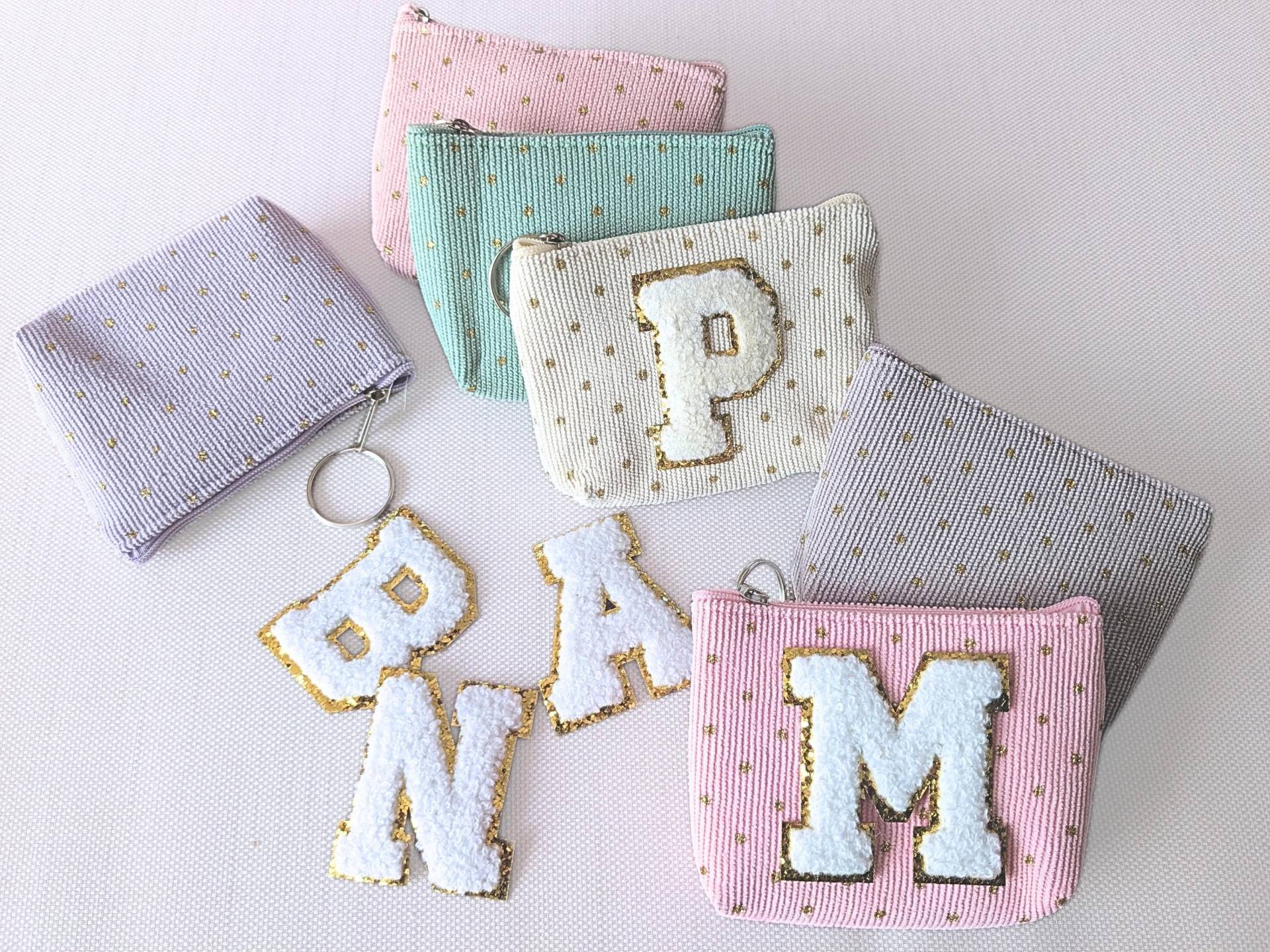 Mini Geldbörse Personalisiert Mit Buchstaben | Cord Tasche Klein Schlüsselanhänger Geldbeutel Münzbörse von Schmuckoroshe