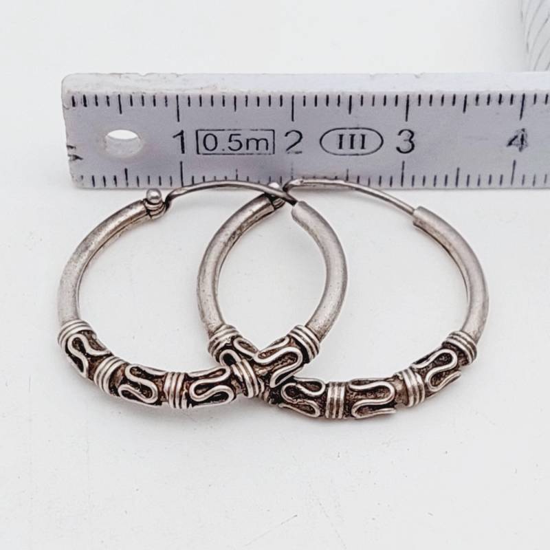 1, 6 cm Sehr Schöne 925 Silber Creolen Ohrringe Balicreolen #bali31 von SchmuckparadiesShop