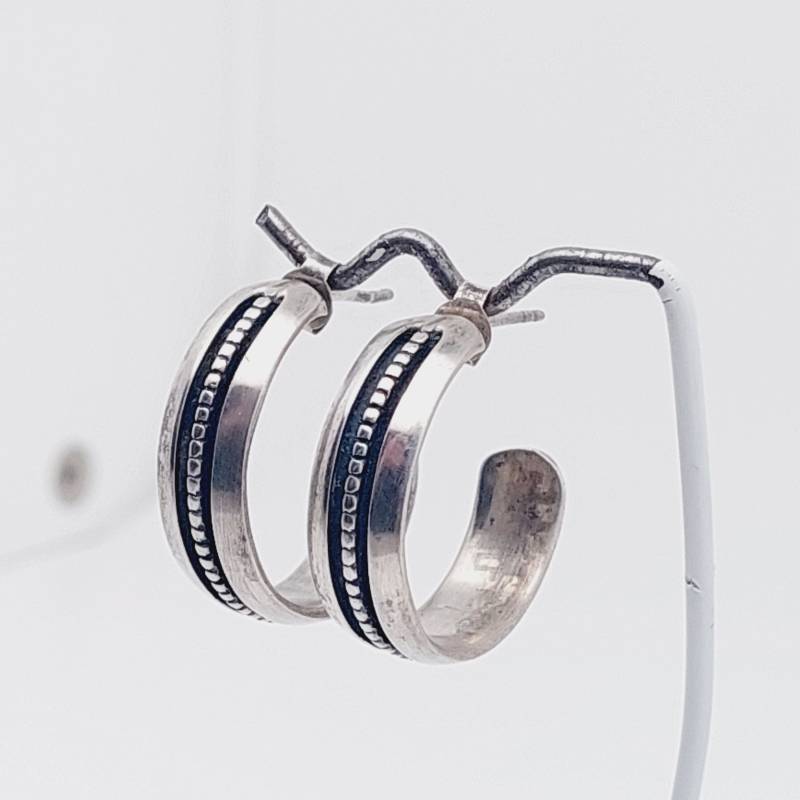 2, 5 cm Moderne 925Er Silber Creolen Ohrringe Ohrstecker von SchmuckparadiesShop