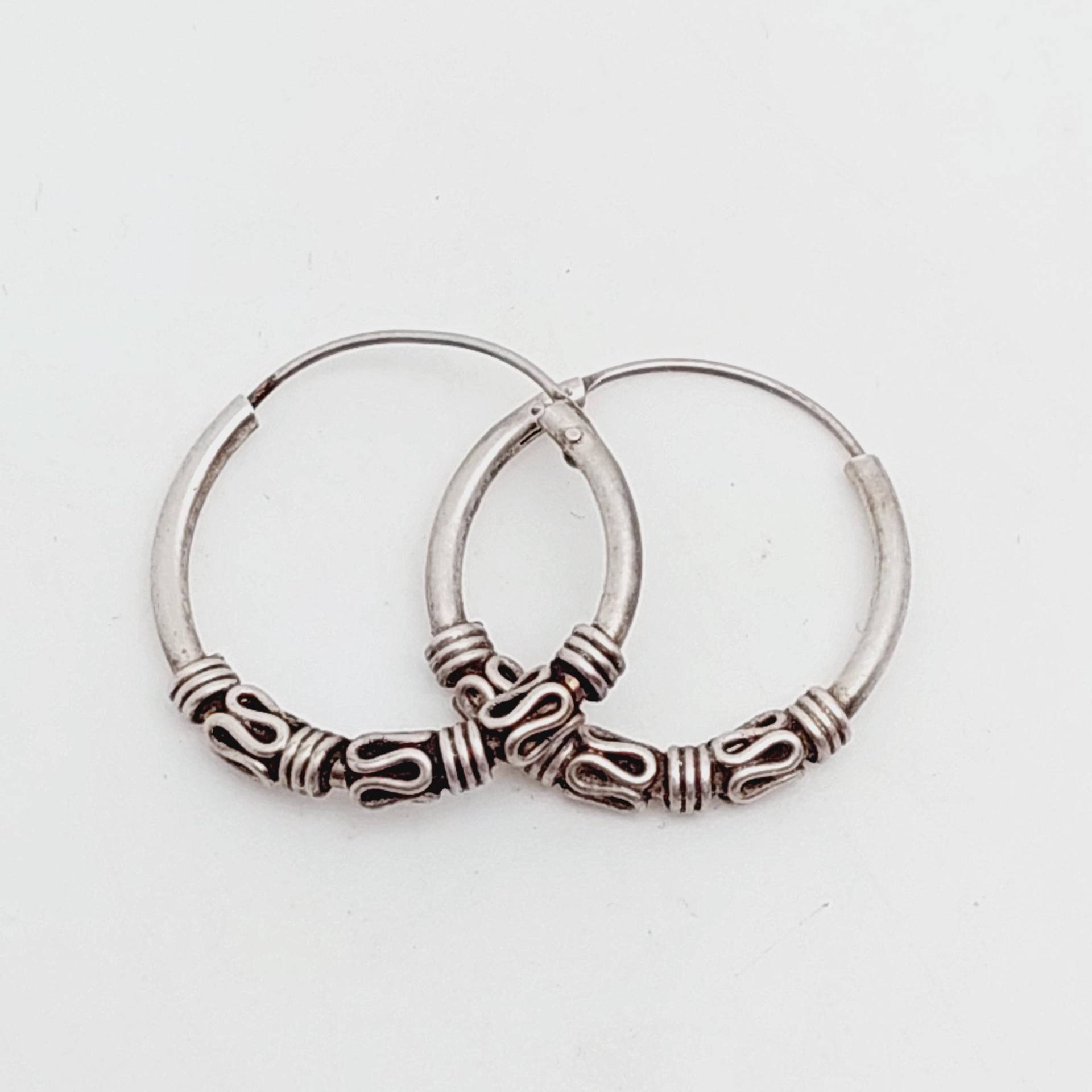 2cm Sehr Schöne 925 Silber Creolen Ohrringe Balicreolen #bali17 von SchmuckparadiesShop