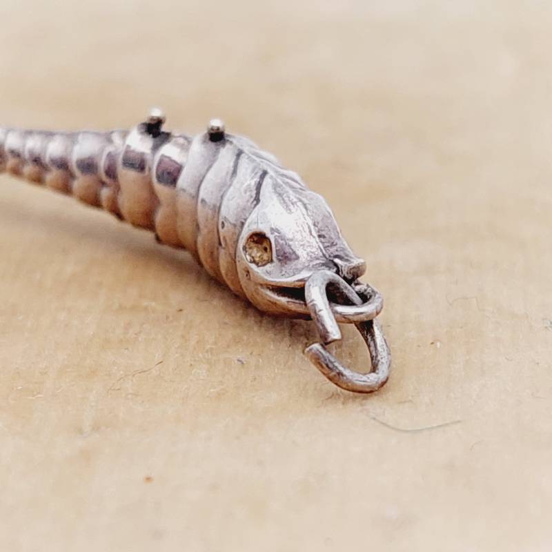 3, 3cm Anhänger Silberanhänger Fisch Beweglich #1 von SchmuckparadiesShop