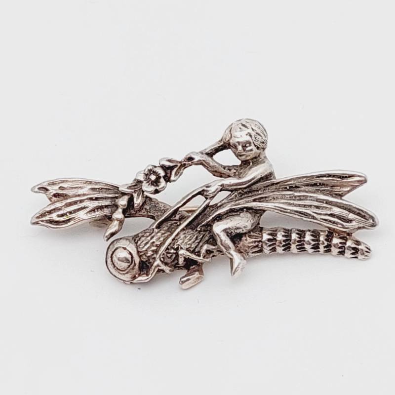 925 Silber Brosche Libelle Jugendstil Stil von SchmuckparadiesShop