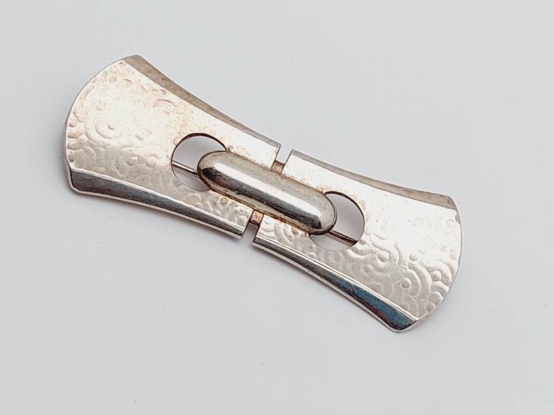 Antik 835Er Silber Brosche Artdeco Schleife von SchmuckparadiesShop
