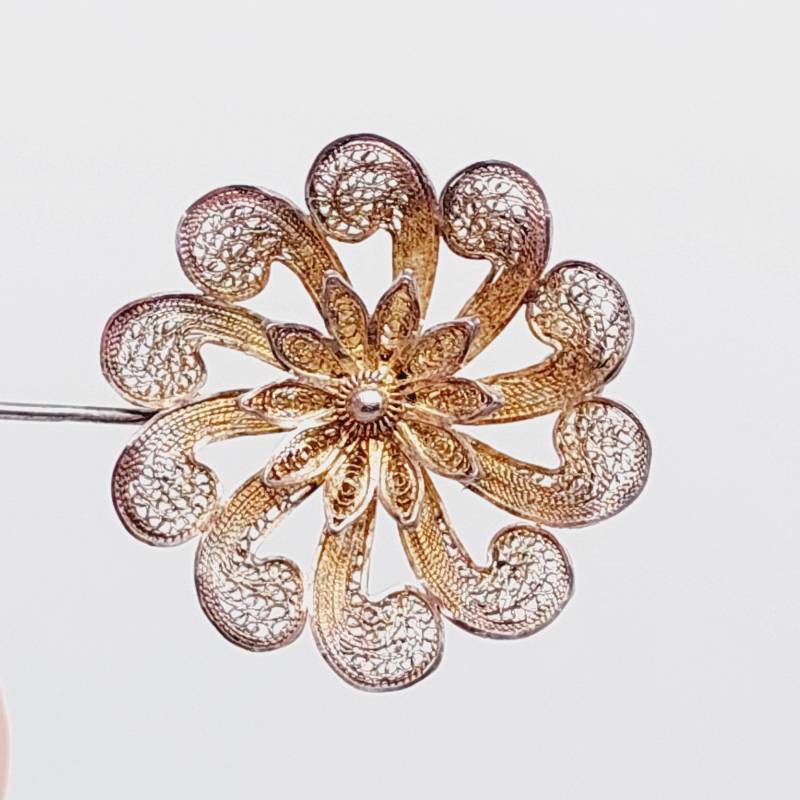 Antike 835 Silber Stabbrosche Brosche Ostfrisen Schmuck Filigranschmuck Silberschmuck von SchmuckparadiesShop