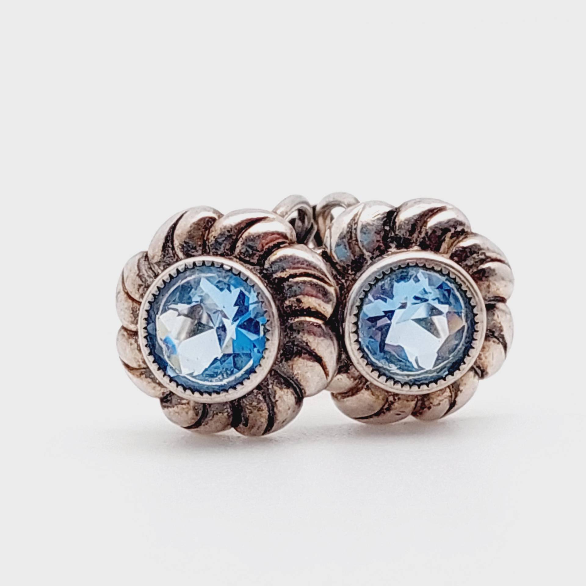 Antike 835Er Silber Ohrringe Jugendstiel Ohrschmuck Blaue Farbsteine Antike 835Er Silber Ohrringe Jugendstiel Ohrschmuck Blaue Farbsteine von SchmuckparadiesShop