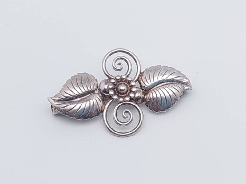 Antike 925Er Silber Brosche Jugendstil Filigranschmuck Blumen Florales Design von SchmuckparadiesShop