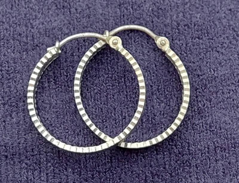 Antike 925Er Silber Creolen Ohrringe 2, 1 cm Durchmesser von SchmuckparadiesShop