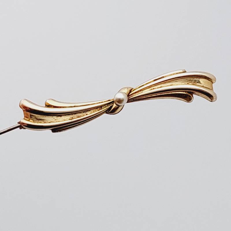 Antike Andreas Daub Double Brosche Stabbrosche Mit Perle von SchmuckparadiesShop