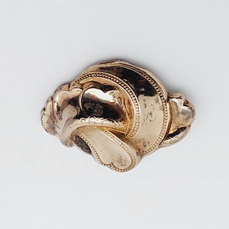 Antike Biedermeier Double Brosche/Anhänger Mit Rocaillen Und Blumen von SchmuckparadiesShop