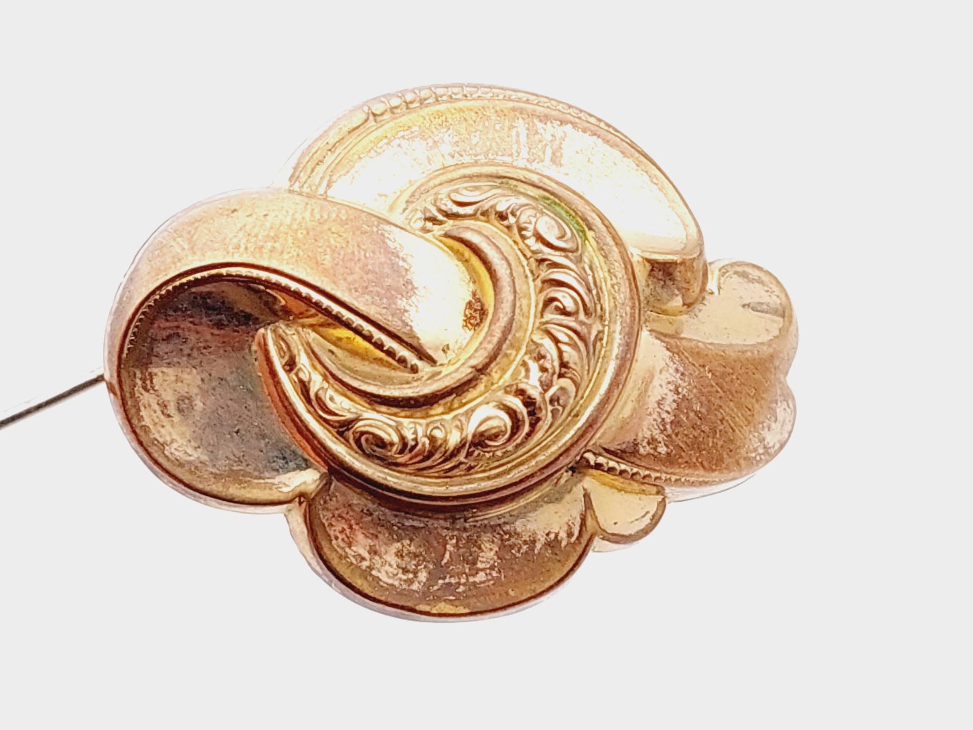 Antike Biedermeier Double Brosche Mit Rocaillen Und Blumen von SchmuckparadiesShop