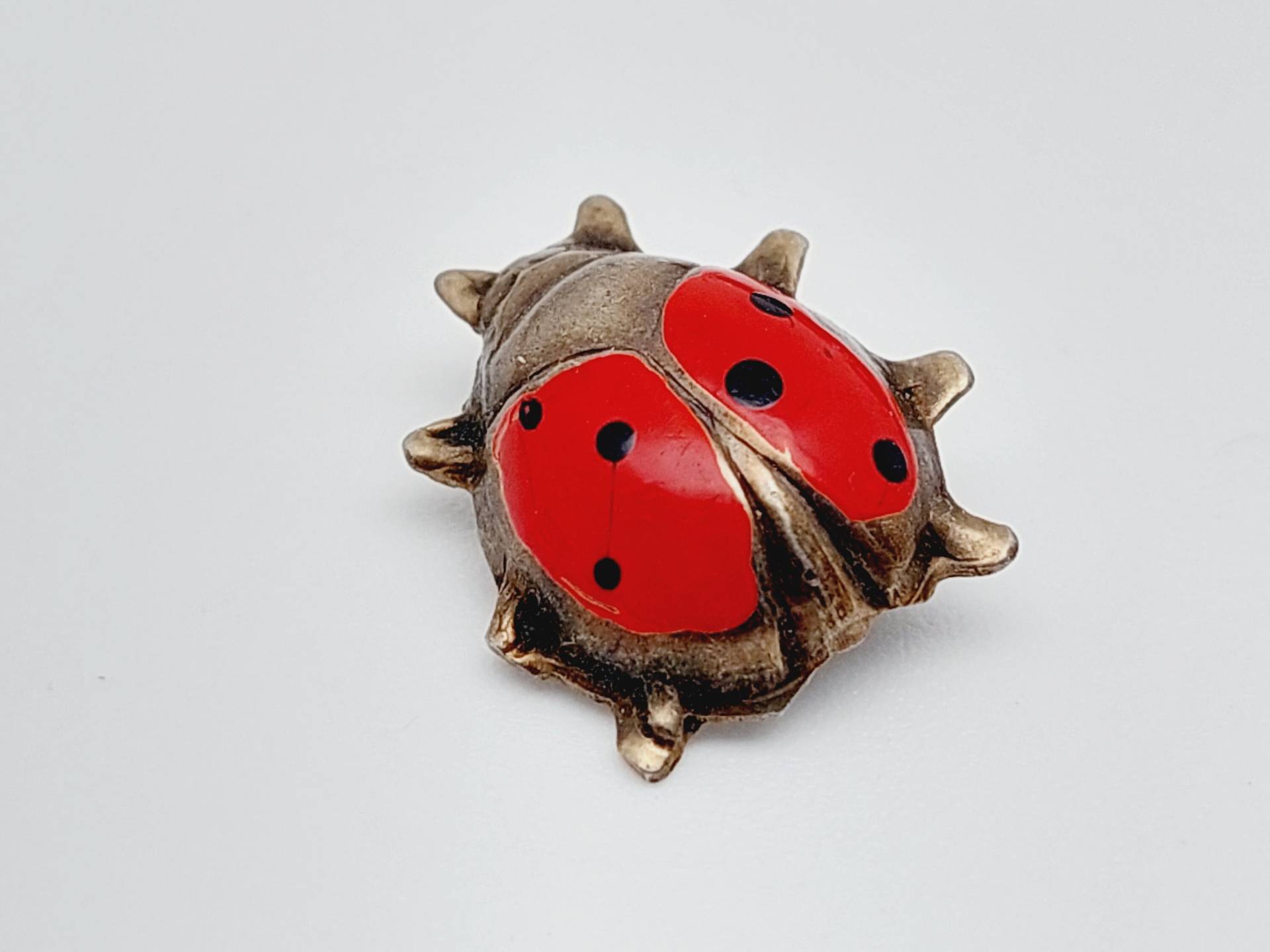 Antike Brosche Jugendstil 1910 835Er Silber Käfer Mit Email von SchmuckparadiesShop