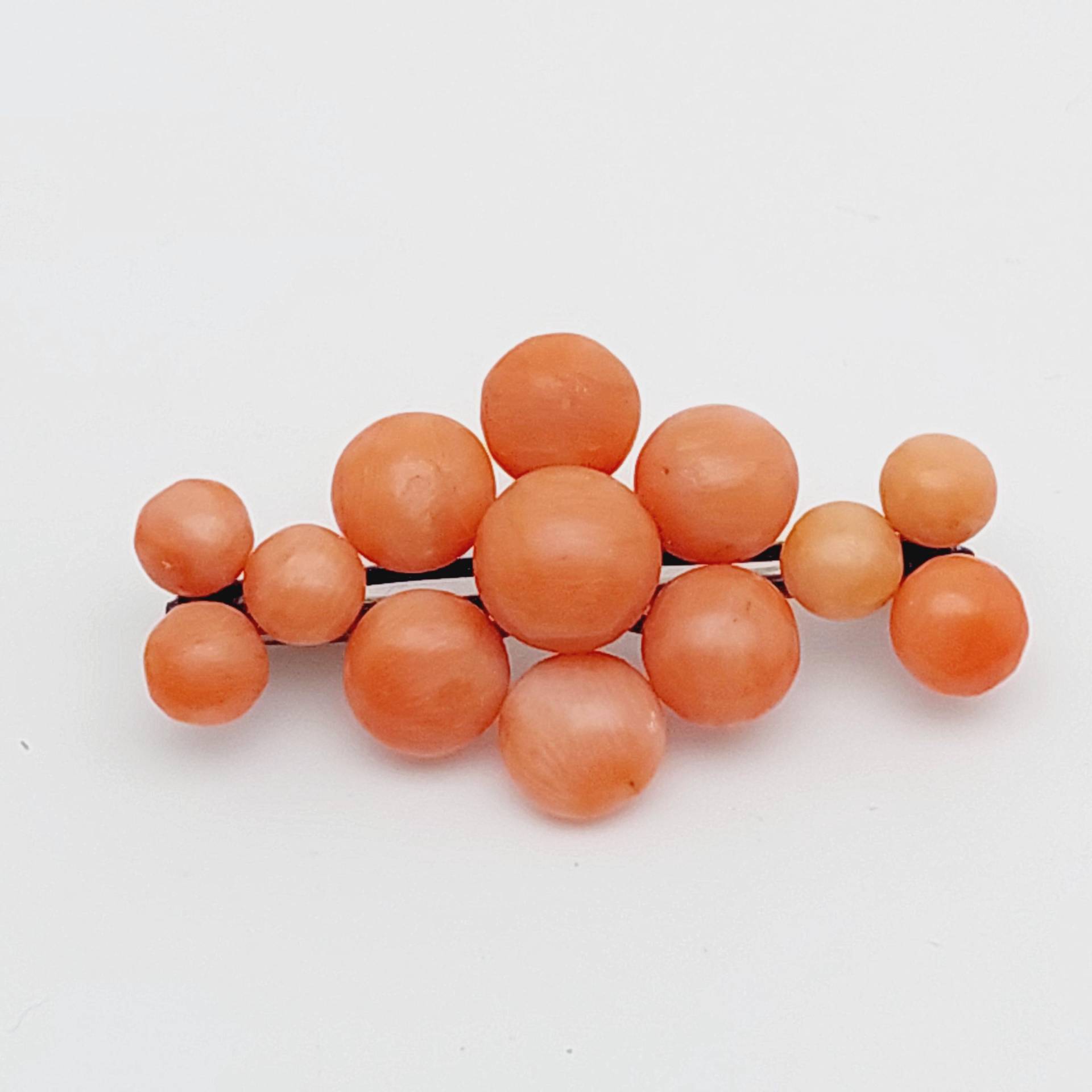 Antike Double Brosche Mit Koralle Biedermeier/Viktorianisch Schmuck von SchmuckparadiesShop