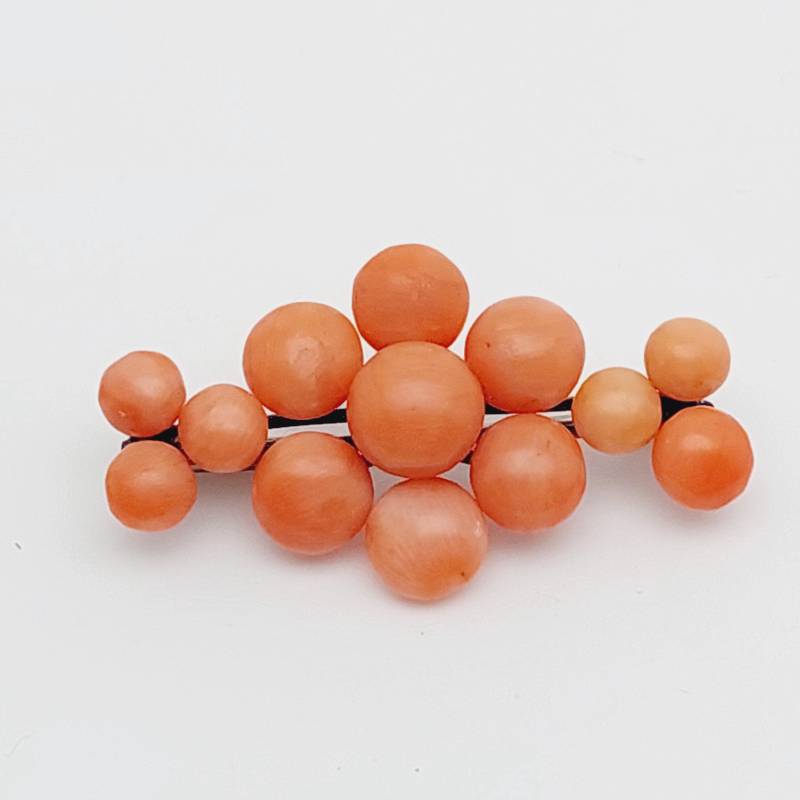 Antike Double Brosche Mit Koralle Biedermeier/Viktorianisch Schmuck Antike Double Brosche Mit Koralle Biedermeier/Viktorianisch Schmuck von SchmuckparadiesShop