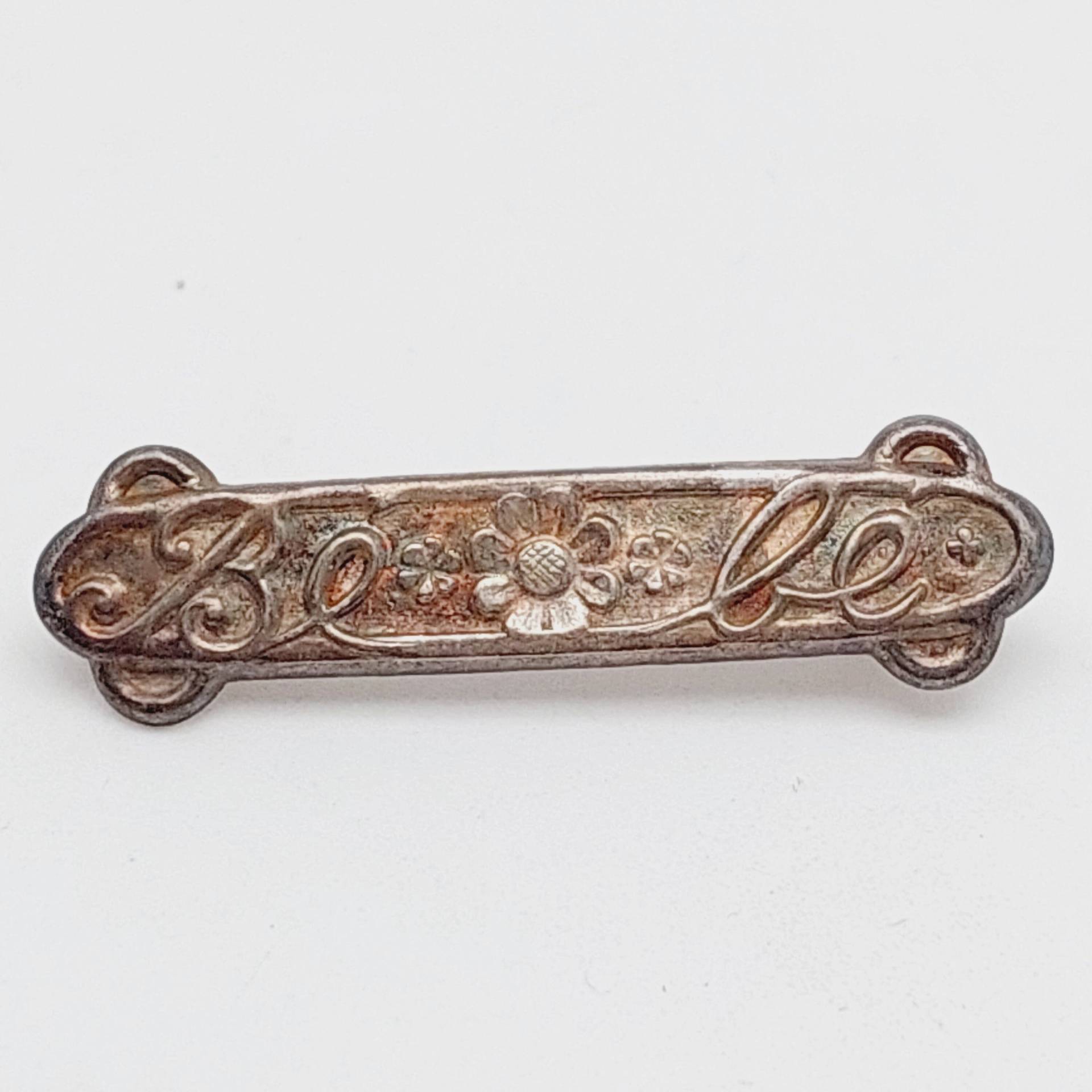 Antike Jugendstil Brosche Blumen Frankreich Versilbert Bebe von SchmuckparadiesShop