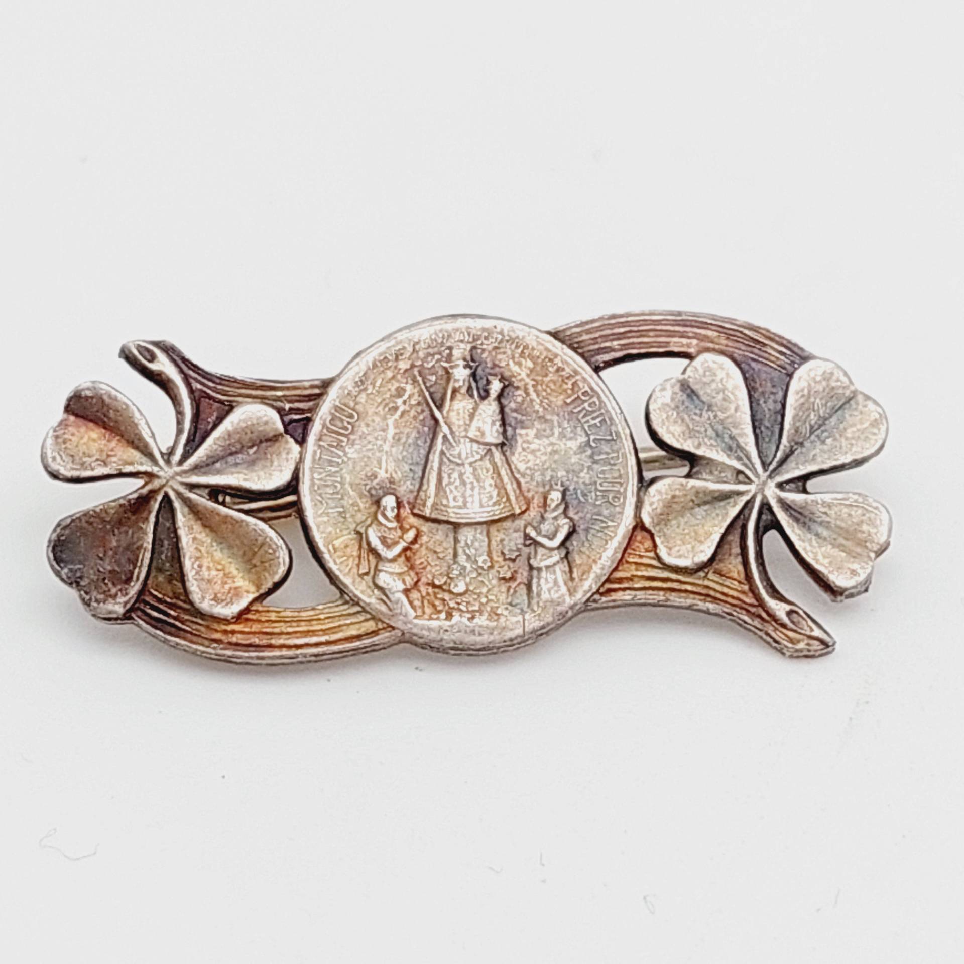 Antike Jugendstil Brosche Frau Büste Blumen Frankreich Versilbert Antike Jugendstil Brosche Frau Büste Blumen Frankreich Versilbert von SchmuckparadiesShop
