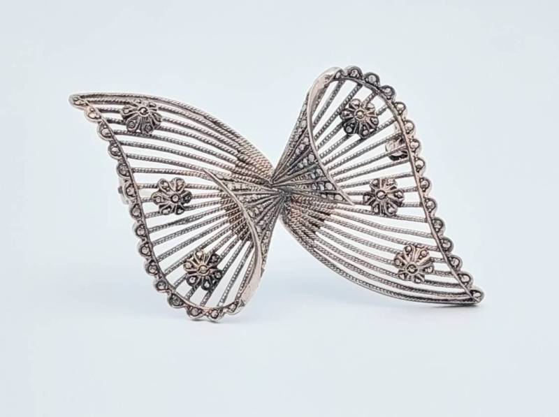 Antike Jugendstil Theodor Fahrner 925Er Silber Brosche Mit Markasiten von SchmuckparadiesShop