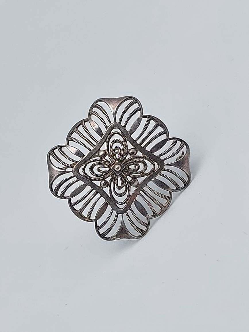 Antike Silber Brosche 835Er Wmf Ikora Filigranschmuck von SchmuckparadiesShop