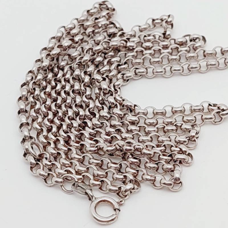 Antike Silber Kette - 80 cm Lang 835 Erbsen Erbskette Trachtenkette #7 von SchmuckparadiesShop