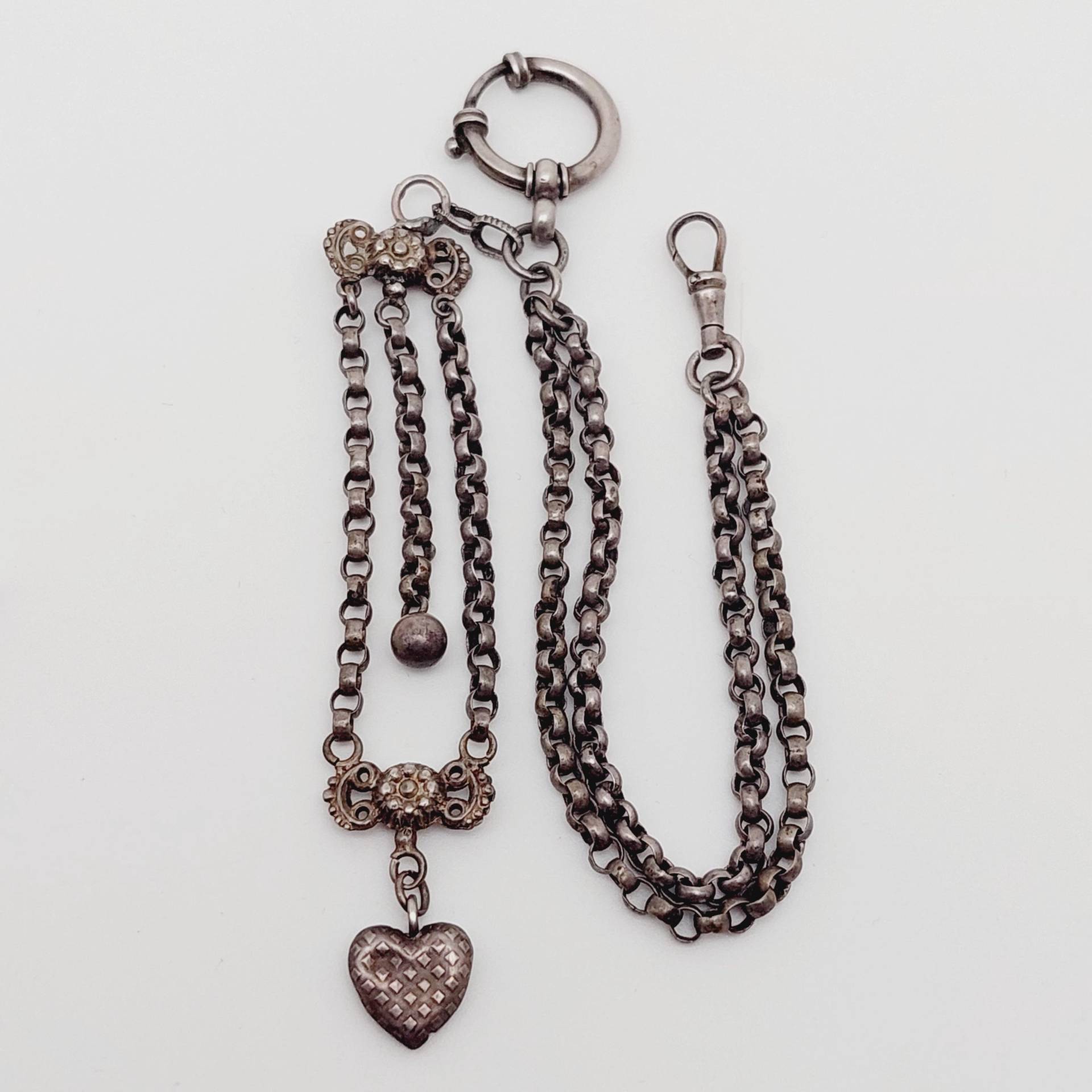 Antike Silber Trachtenschmuck Blumen Damen Uhrenkette Erbskette Charivari Antike Silber Trachtenschmuck Blumen Damen Uhrenkette Erbskette Charivari von SchmuckparadiesShop