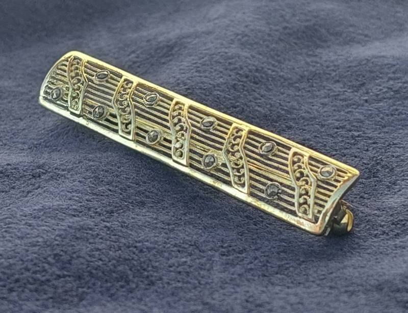 Antike Vergoldete 800Er Silber Brosche Blumen Jugendstil Markasiten Antike Vergoldete 800Er Silber Brosche Blumen Jugendstil Markasiten von SchmuckparadiesShop