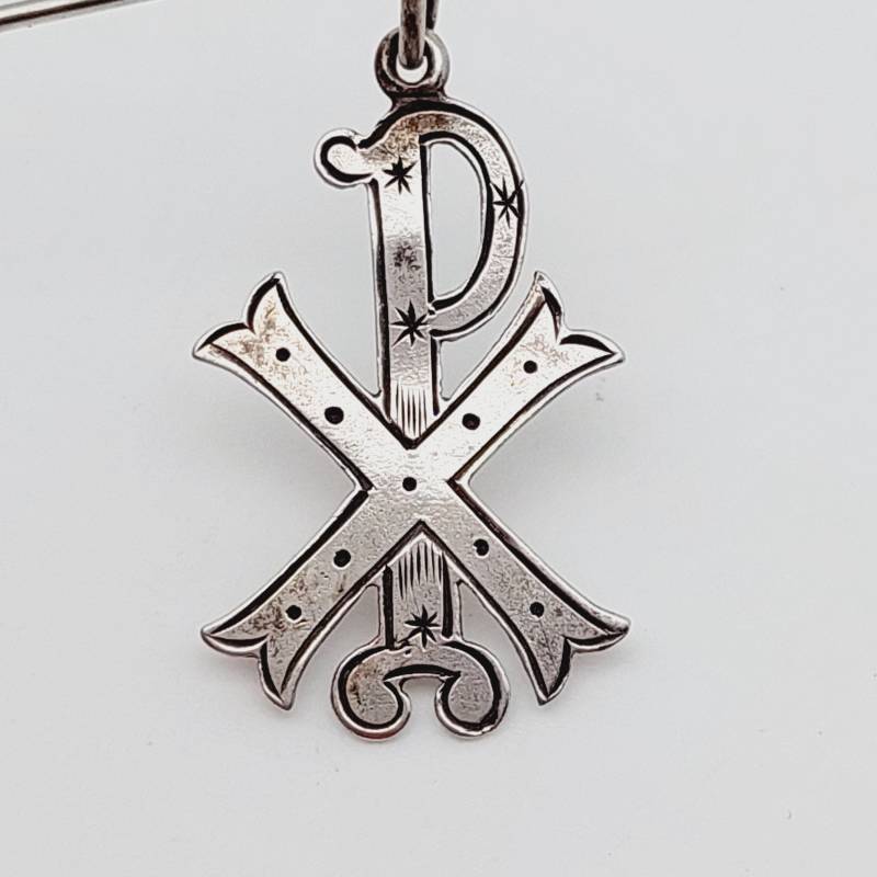Antiker Chi Rho 800Er Silber Anhänger Charm von SchmuckparadiesShop