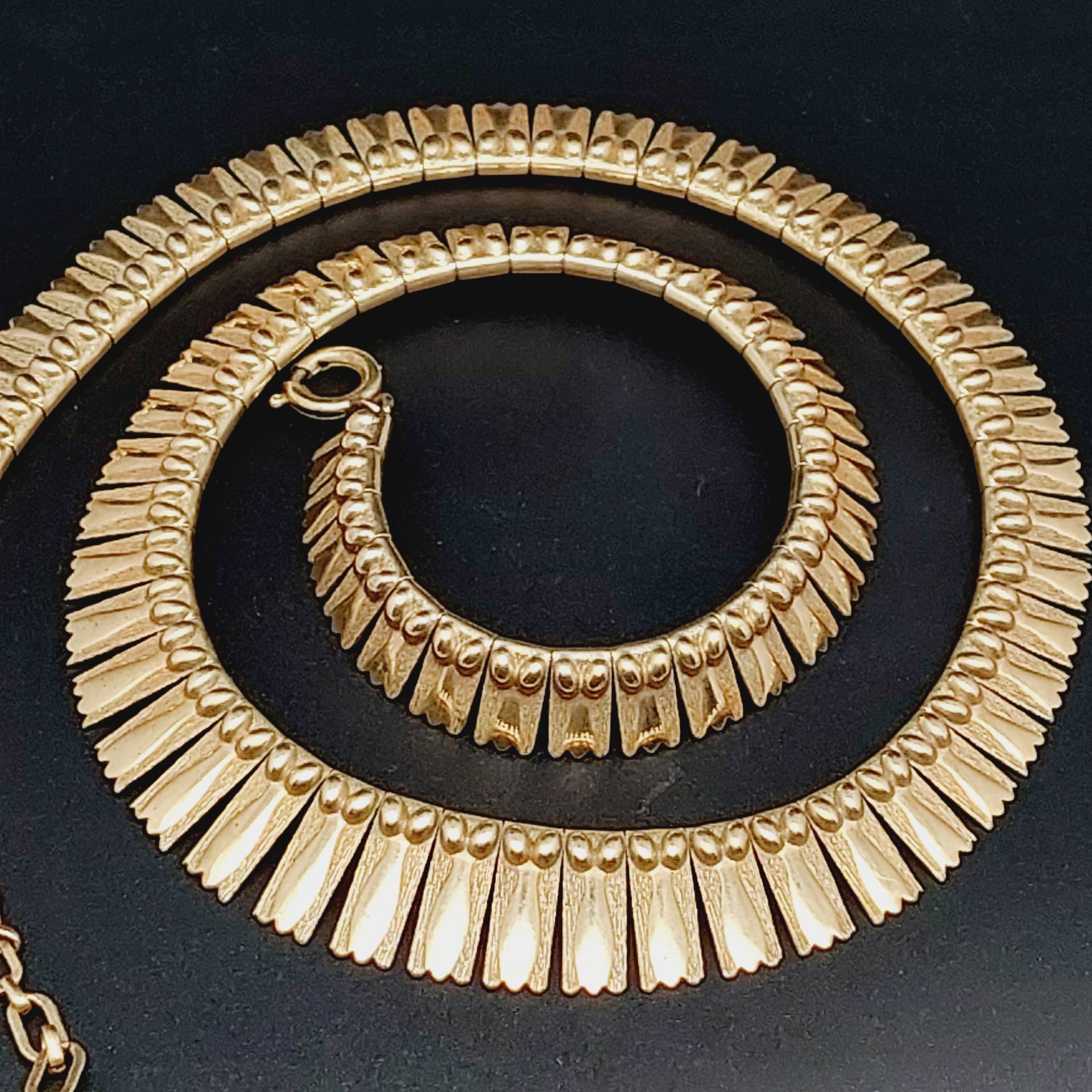 Antikes Double Collier Antiker Modeschmuck Vergoldet Antikes Antikschmuck von SchmuckparadiesShop