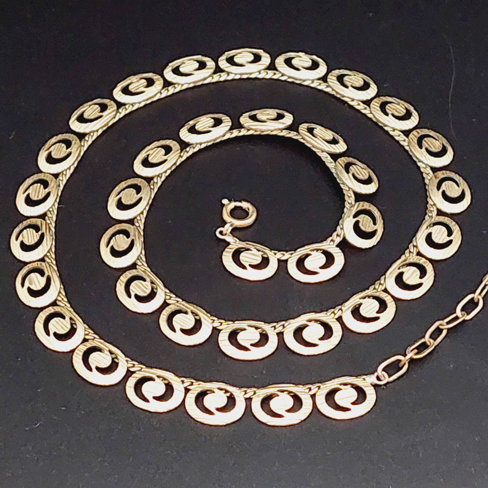 Antikes Double Collier Antiker Modeschmuck Vergoldet Antikes Antikschmuck von SchmuckparadiesShop