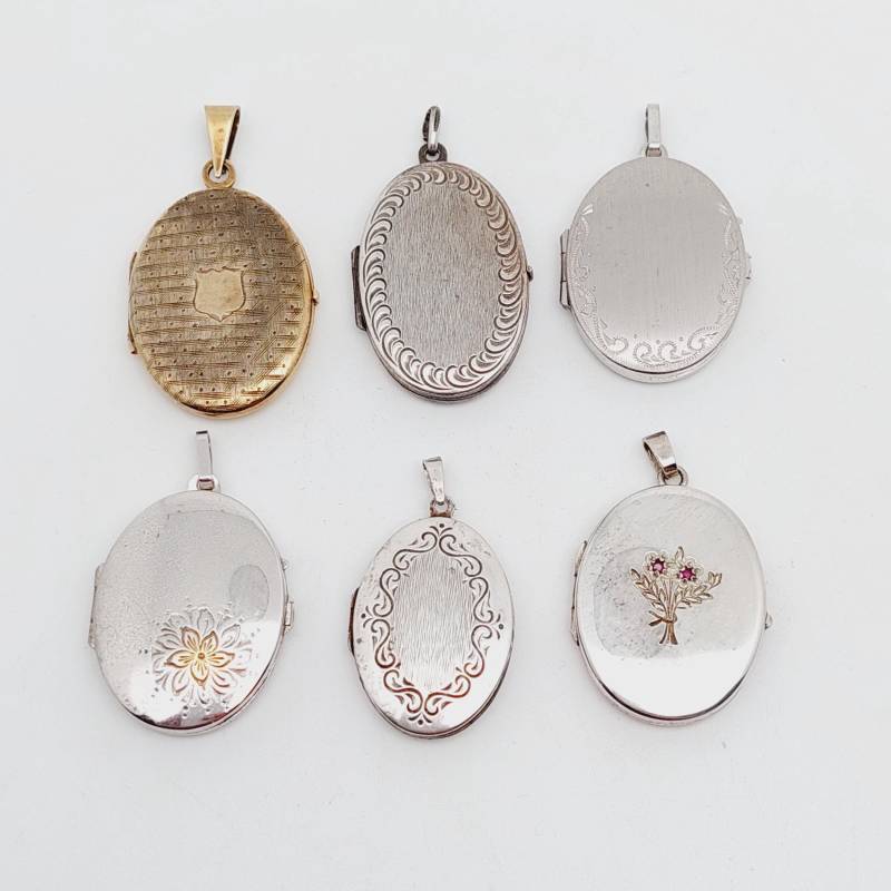 Antikes Mebriefdaillon 835Er - Sterlinherzg Silber Anhänger Geschenk Verlobungsgeschenk Oval Mit Bild von SchmuckparadiesShop