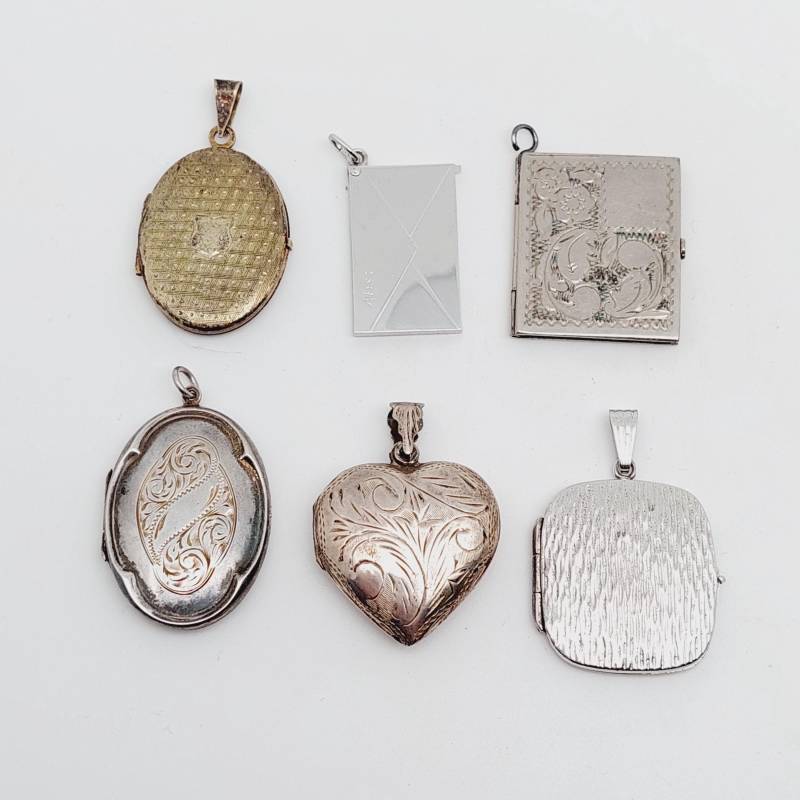Antikes Medaillon 835Er - Sterling Silber Anhänger Geschenk Verlobungsgeschenk Oval Herz Brief Mit Bild von SchmuckparadiesShop
