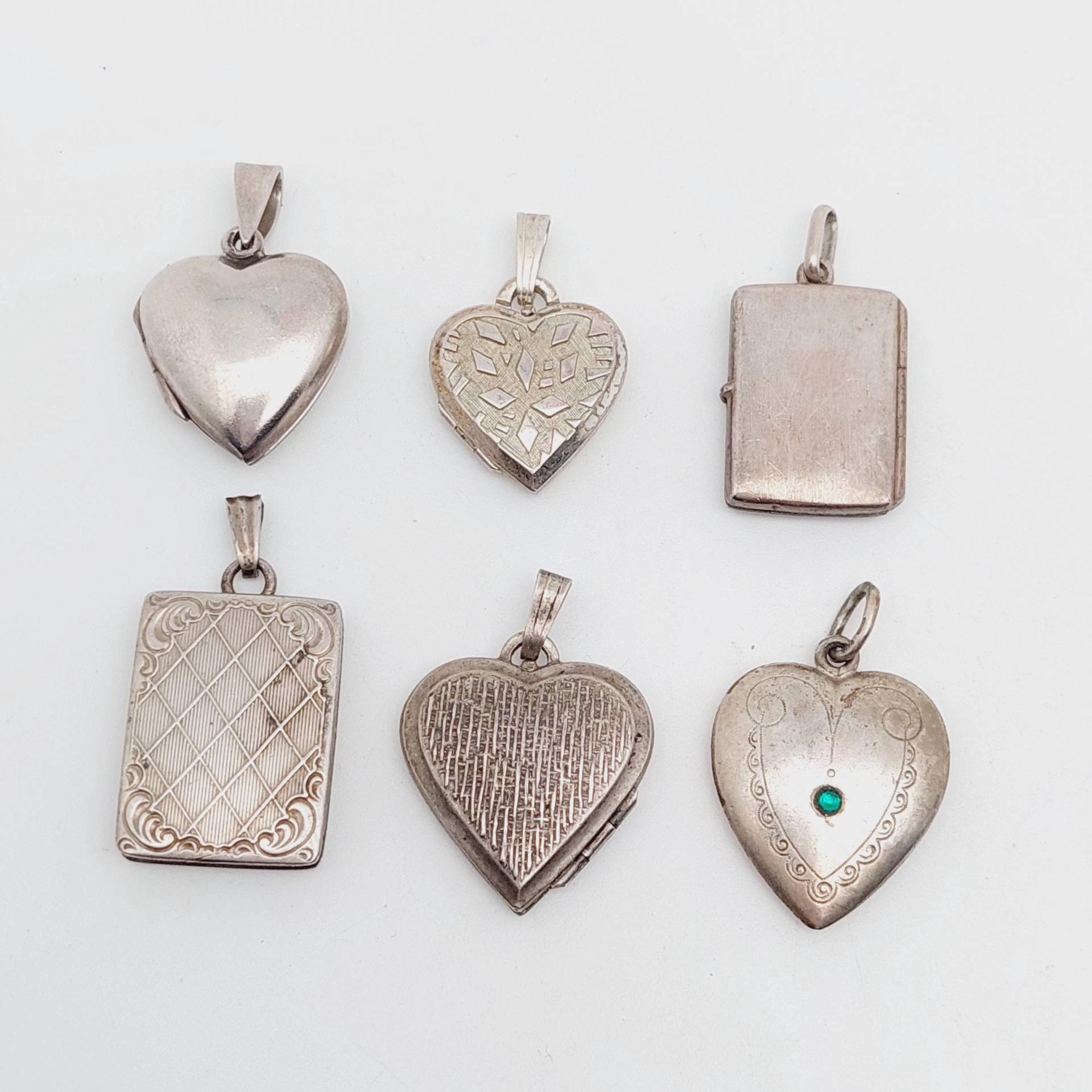 Antikes Medaillon 835Er - Sterling Silber Anhänger Geschenk Verlobungsgeschenk Oval Herz Brief Mit Bild von SchmuckparadiesShop